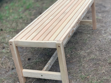 2-sitzer Holzbank aus Sibirischer Lärche ohne Rückenlehne 130cm Gartenbank Sitzbank, Bänke Massivholz